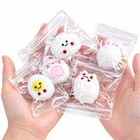 Sac d'emballage personnalisé en PVC transparent avec fermeture éclair pour jouets mignons Mini Booger Squishy, pochette de rangement réutilisable transparente pour jouets anti-stress, vente en gros