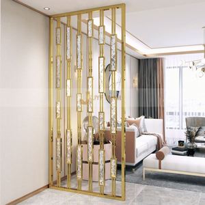 Divisor de Habitaciones para Hotel o Restaurante, de Acero Inoxidable LL81, Cristal Transparente, Diseño Esmerilado, Personalizable - Product Image 3