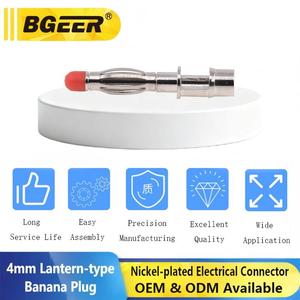 Connettore a Banana da 4mm con Guaina in Rame Puro Nichelato, Terminale Metallico per Cablaggio, Accessorio per Prese - Product Image 2