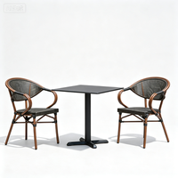 Ensemble de chaises en PE de qualité commerciale pour usage extérieur : Cour, Jardin, Café, Bar, Taverne, Patio, Pavillon - Direct Usine