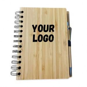 Promotion Business Office Gifts Custom LOGO Printed Eco Wooden <b>Notebook</b> Bamboo <b>Notebook</b> Cover - Product Image 1