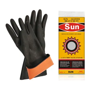 Jiali Sun Industrial Glove Liquid Resistance Heavy Duty Safety Latex Industrial Gloves for construction