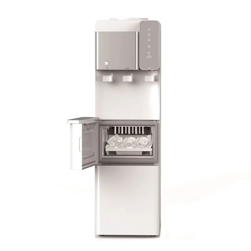Longbank-calentador automático y compresor de refrigeración para el hogar, dispensador de agua con máquina de hielo todo en uno