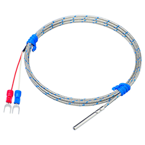 مسبار حراري من النوع K بقطر 30 مم من الفولاذ المقاوم للصدأ IP43، مسبار درجة حرارة بسيط على شكل إبرة مع خط استشعار أسطواني صغير - Product Image 1