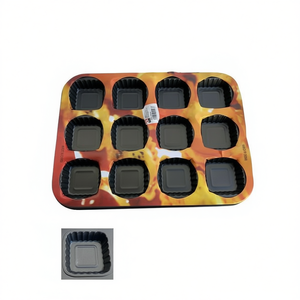 Mnj 12-Hole Cake Pan Non-Stick Baking Mold For Cupcakes And Muffins 6Pcs Pack - Product Image 2