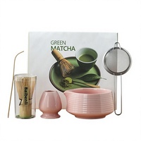 Ensemble de thé matcha en céramique écologique de style japonais classique, 5 pièces, avec design classique Baibenli en porcelaine fine, pour un usage domestique