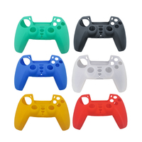 Coque de protection en silicone souple antidérapante de couleur unie pour manette PS5, protection multicolores