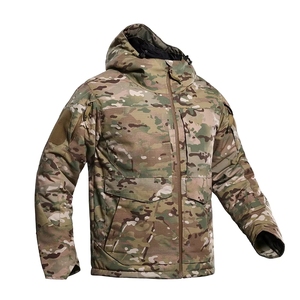 Blouson bombardier tactique d'hiver épais pour homme, sans col, avec revêtement imperméable - Product Image 6