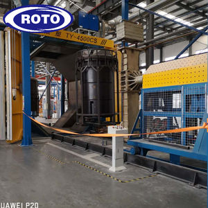 Macchina per lo stampaggio rotazionale macchina per la formatura di plastica tipo navetta macchina Rotomolding per la barriera stradale - Product Image 3