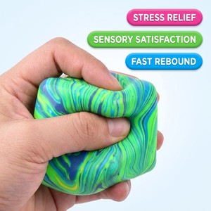 Anti Stress Squishy Toys Bright Neon Swirl Individual Color Window Box <b>Fidget</b> Toys for Bulk Mood Calming Squishy - Product Image 2