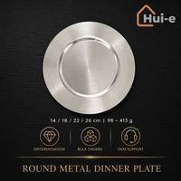 Assiette de Présentation en Acier Inoxydable Écologique, Compatible Lave-Vaisselle, pour Hôtels, Restaurants, Mariages, Décoration de Table