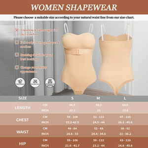 Body Moldeador con Control de Abdomen y Sujetador Incorporado, Sin Costuras, para Mujer, Venta al por Mayor Directa de Fábrica HBC - Product Image 6