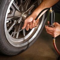 Air Tire Tyre Inflator High Accurate Pressure Gauge With Dual-Head Tire Chuck 120PSI 1/4" Air Inlet