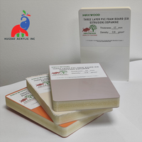 Panneau de mousse en PVC à haute densité à trois couches écologique Panneau de mousse en PVC à surface lisse pour armoire traitée par extrusion recyclable
