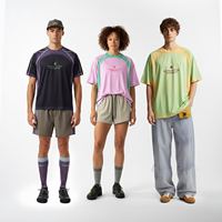 T-shirts de course à pied en mesh QUICKSHOW, respirants, anti-transpiration, vêtements de sport à impression numérique, unisexes