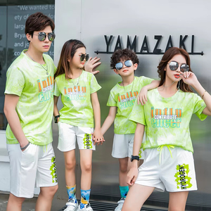 Tenues assorties pour la famille en été, t-shirt et short pour couple, père et <span class=keywords><strong>fils</strong></span>, ensemble de vêtements pour mère et fille, vêtements de famille - Product Image 2
