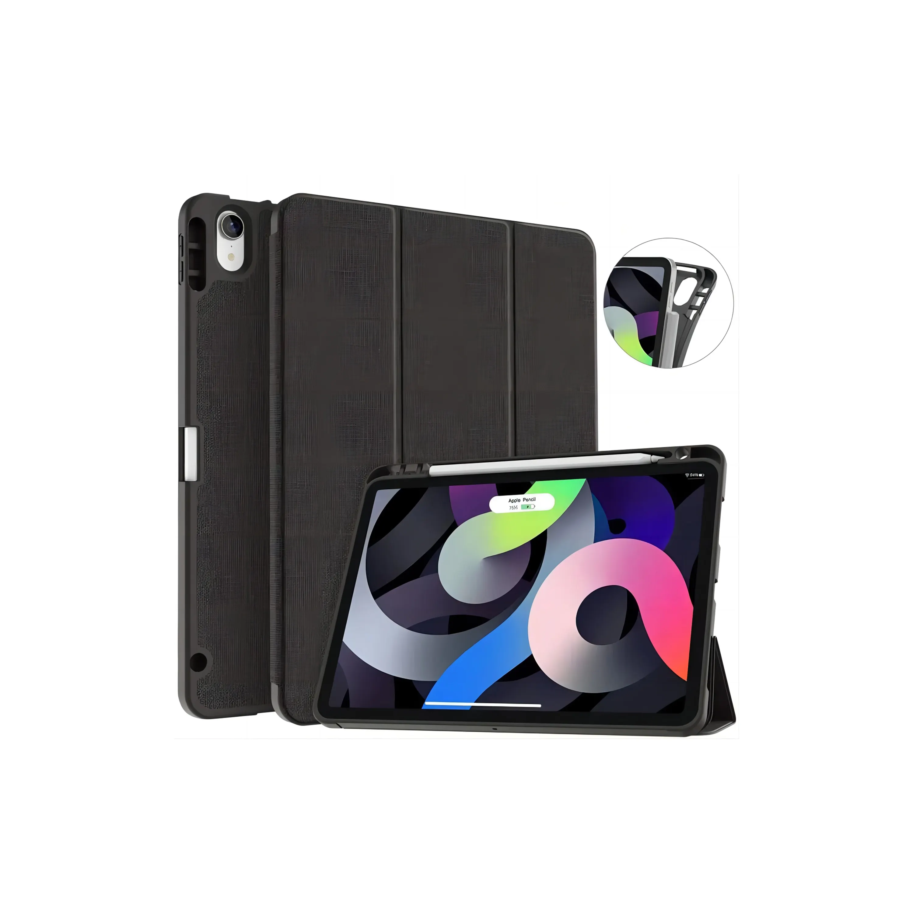 For 10.9 2020 demin texture trifold case ipad with air 4 generation