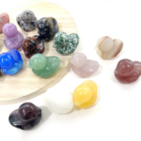 Venta al por mayor a granel cristal natural tallado cristal pato para regalos recuerdos