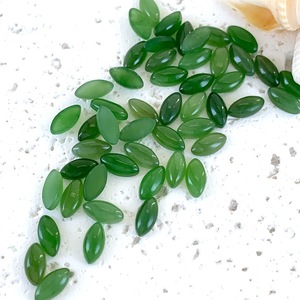 Fábrica al por mayor verde esmeralda Hetian Jade Marquesa cabujones gemas sueltas naturales incrustaciones para joyería - Product Image 3