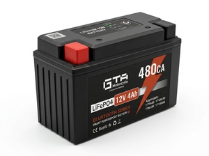 12V 6Ah 480CA Motorcycle Battery Lithium Universal Fit Optional Bluetooth One-Click Start - Product Image 2
