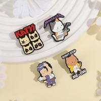 Rock Band chat émail mignon broches moulé sous pression musique animaux broches pour vestes Denim Punk Style alliage Badge