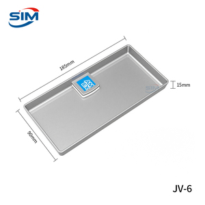 Plateau de réception de monnaie rectangulaire en plastique argenté, facile <span class=keywords><strong>à</strong></span> nettoyer, <span class=keywords><strong>pour</strong></span> caisse de magasin, impression couleur, <span class=keywords><strong>pour</strong></span> kiosque commercial et stockage - Product Image 6