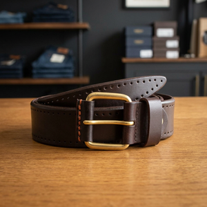 Ceintures de luxe pour hommes à boucle carrée en acier BS INTERNATIONAL NA123, impression de logo personnalisée, en cuir de vachette 100% véritable, écologiques, style soirée - Product Image 1