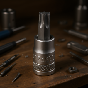 Enchufe Fervi con inserto Torx de 10 mm y accionamiento hexagonal para tareas de fijación de precisión - Product Image 3