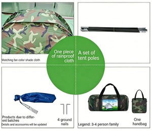 การปกป้องทุกสภาพอากาศและคุณสมบัติแบบโมดูลอัจฉริยะ ให้ความยืดหยุ่นในการปรับตัวกับสภาพภูมิอากาศกลางแจ้งขั้นสูง พร้อมผ้าคลุมกันฝนขั้นสูง เต็นท์ลายพราง - Product Image 5