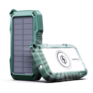High <b>Power</b> LED Camping Lantern with Solar Charging 10000mAh Fast Wireless Charger Ideal for BBQ and Hiking - Product Image 1