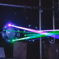 BOTAI professionnel lumière principale mobile 3W RGB Laser + 30W faisceau LED blanc chaud et stroboscope 325 LED pour parcs à thème