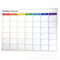 Autocollant de tableau blanc de planificateur hebdomadaire magnétique mensuel Offre Spéciale en usine pour réfrigérateur