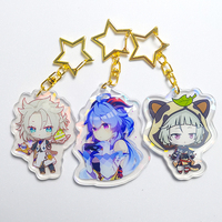 Porte-clés personnalisé en acrylique avec personnage de dessin animé, créatif, pendentif pour voiture