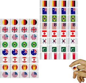 Jeu de Mahjong Deluxe Personnalisé avec Drapeaux de Sublimation, 30mm, pour Voyage, avec Tuiles de type Rummy, disponibles en motifs Singapour, Américain, Japonais, Taïwanais, Américain, Chinois - Product Image 1