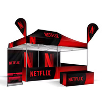 Carpa Plegable Resistente con Impresión Personalizada de Logotipo, Estructura de Acero, para Ferias Comerciales y Publicidad al Aire Libre