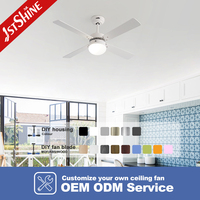 Ventilateur de plafond 1stshine 42 pouces classique avec pales en MDF, moteur AC ultra-silencieux, pour usage intérieur, avec éclairage, idéal pour la décoration intérieure (vente en gros)