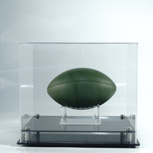 Custom Clear Acrylic Football Display Case Large <b>Tabletop</b> <b>Storage</b> Box for Sports Memorabilia Collectibles Jewelry - Product Image 2
