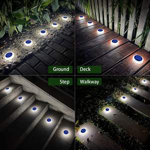 Venta al por mayor nueva luz de jardín con energía Solar al aire libre IP68 para escaleras Patio muelle calzada paso camino lámpara Solar LED Luz de cubierta - Product Image 1