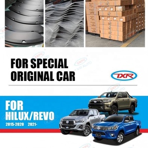 Élargisseurs d'ailes TXR pour <span class=keywords><strong>Toyota</strong></span> Hilux 2015-2020, noirs avec design chromé, accessoires auto - Product Image 6