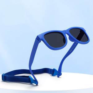 Custom Logo 2026 Cute Boys Girls Baby Square Round Sun Glasses UV400 Flexible Polarized Kids <b>Sunglasses</b> with Strap 0-2 Years Old - Product Image 2