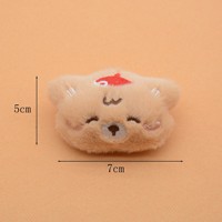 En gros, appliques en peluche en forme de visage d'ours, patchs animaux brodés rembourrés mignons pour pinces à cheveux DIY, vêtements, sacs et accessoires de loisirs créatifs