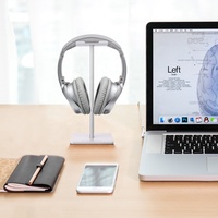 Nouveau support de casque d'abeille support de casque support d'écouteur noir blanc avec barre de support en aluminium appui-tête Flexible ABS Base solide