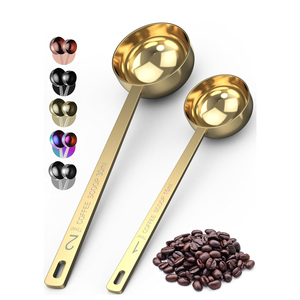 Cuillère doseuse à café OEM 5/10/15/20/25/30 ml en acier inoxydable 304 avec manche métallique - Product Image 1