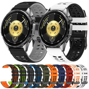 Correa Transpirable de 22 mm para Reloj HUAWEI <span class=keywords><strong>WATCH</strong></span> GT6 6PRO, Correa de Silicona Deportiva con Doble Hebilla para Reloj 5 4 <span class=keywords><strong>3</strong></span> Pro <span class=keywords><strong>GT</strong></span> 5 4 <span class=keywords><strong>3</strong></span> <span class=keywords><strong>SE</strong></span> de 46 mm - Product Image 1