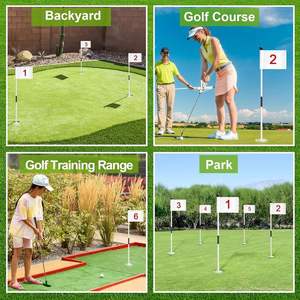 Set de Bandera Portátil para Putting Green de Golf, Bandera Duradera con Número de Hoy para Golf, Pin de Golf Numerado para Ayudas de Entrenamiento de Golf y Deporte - Product Image 6