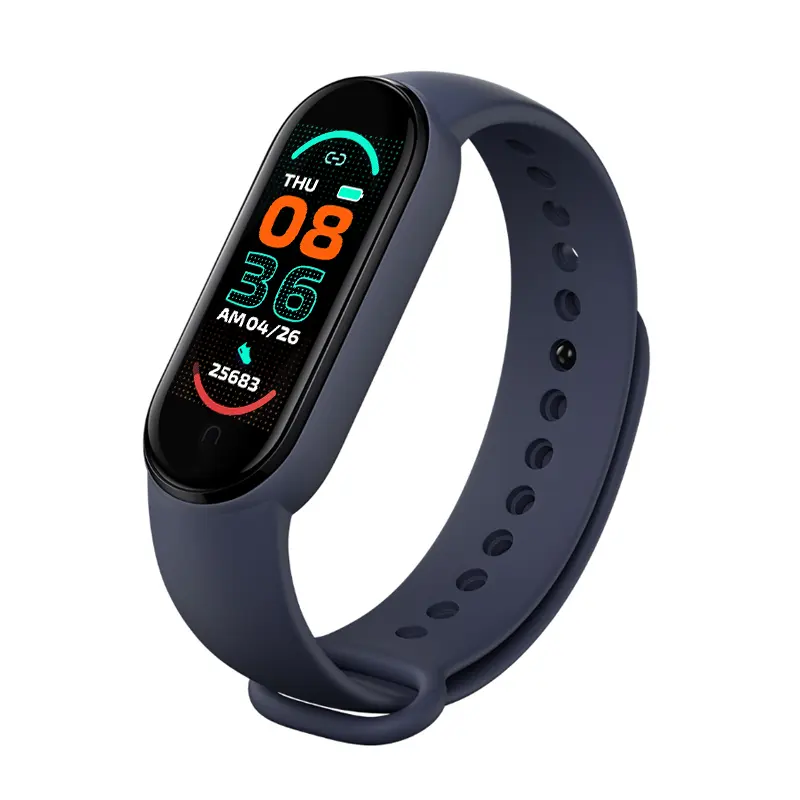 Smartwatch m6 com pulseira smart, relógio inteligente com rastreador fitness, pulseira para esportes, monitor de batimentos cardíacos, novo, 2021