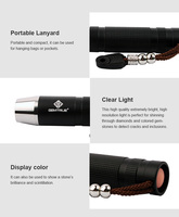 Lampe torche pour gemmes, instrument gémologique pour une analyse précise et lumineuse des diamants et des pierres précieuses