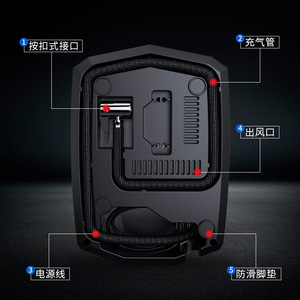 12V 스마트 디지털 에어 펌프 휴대용 자동차 및 오토바이 타이어 공기 주입기 (LED 라이트 150PSI 고속 주입 타이어 공기압 모니터 포함) - Product Image 3