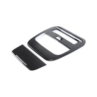 LKK Couvercle de lampe de lecture de toit Accessoires de décoration intérieure Compatible avec Ford F150 2021-2022 (grain en fibre de carbone)