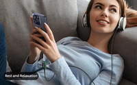 Nouveauté Amplificateur d'écouteurs HiFi DAC Protection contre les courts-circuits Type-C Prise jack 3,5 mm Compatible avec ordinateur portable et téléphone portable Aluminium